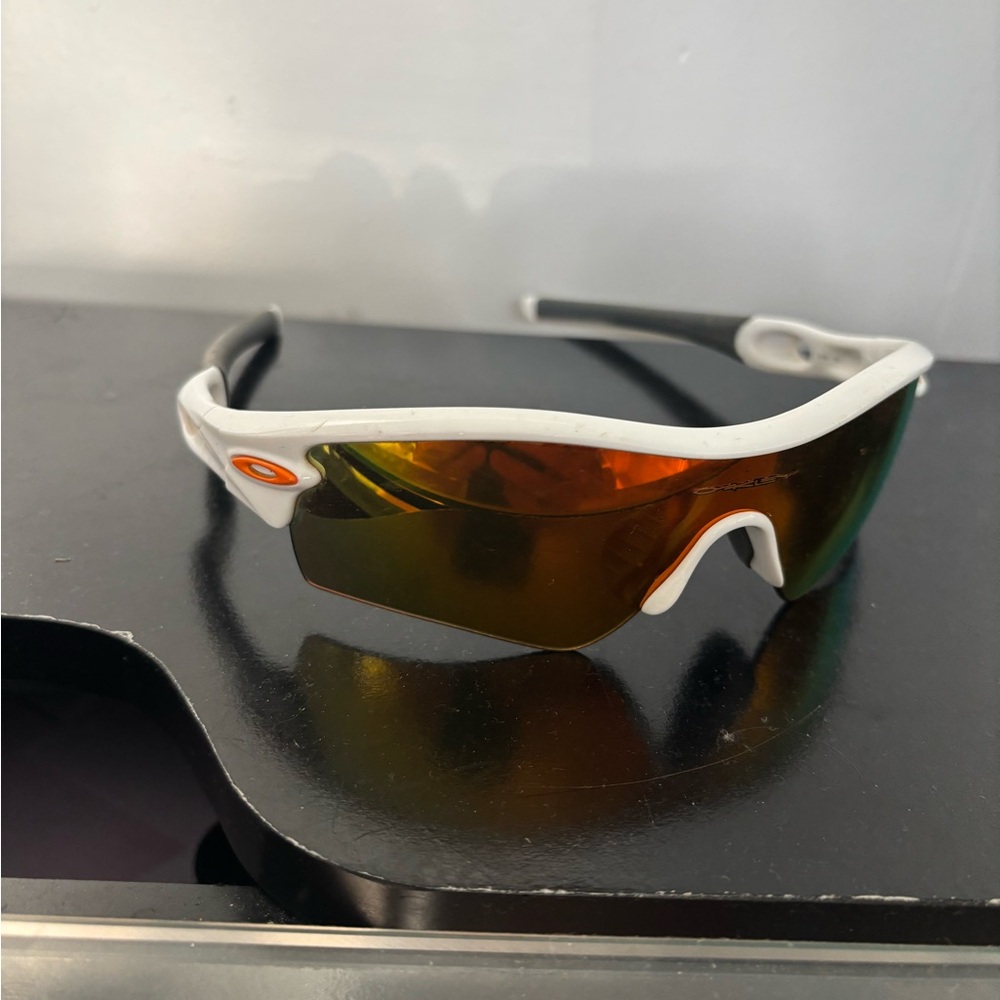 Oakley White and Orange Men's Glasses